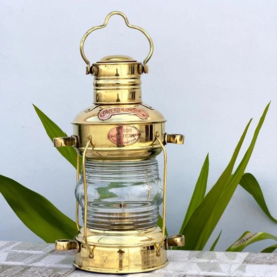 35.56 Cm Handmade Burner Lantern, Brass Ship Lantern, Marine Oil Burner Lantern Home Decor, Nautical Lamp, Christmas Gift