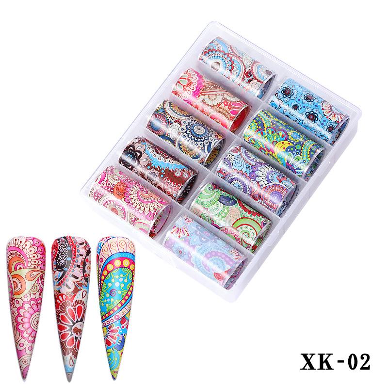 One Box Nail Art Supplies Transfer Sticker Starry Sky Paper Tibetan Colorful Laser Laser Nail Sticker