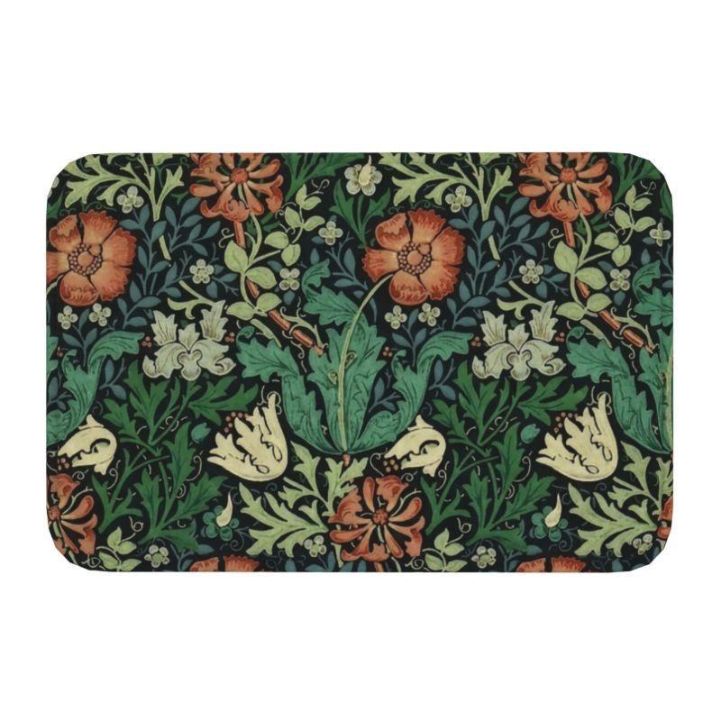 William Morris  Rug Front Floor Door Entrance Mats Indoor Textile Pattern Bath Kitchen Doormat Balcony Carpet Non-slip Floor Mat