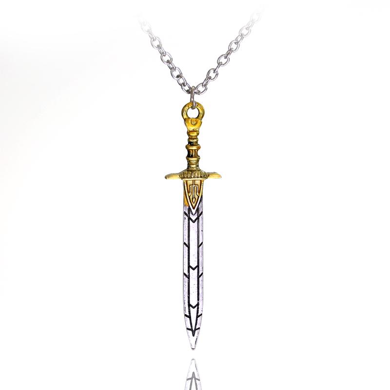 

1pc Percy Jackson Sword Necklace High Quality Zinc Alloy Fashion Jewelry Gift For Men And Women 50cm