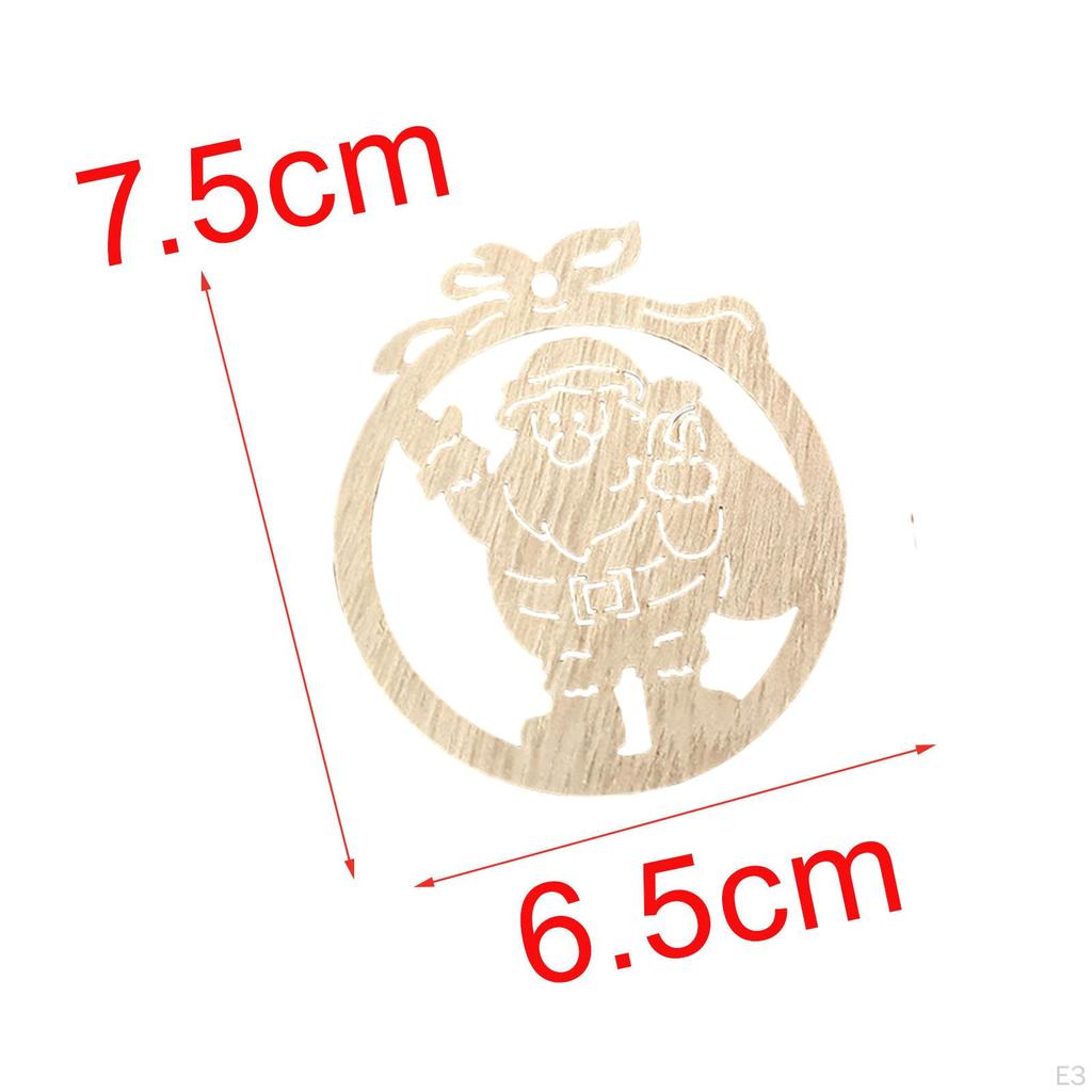 10 Pieces Unfinished Wooden Cutouts Christmas Tree Decoration Hanging Unpainted DIY