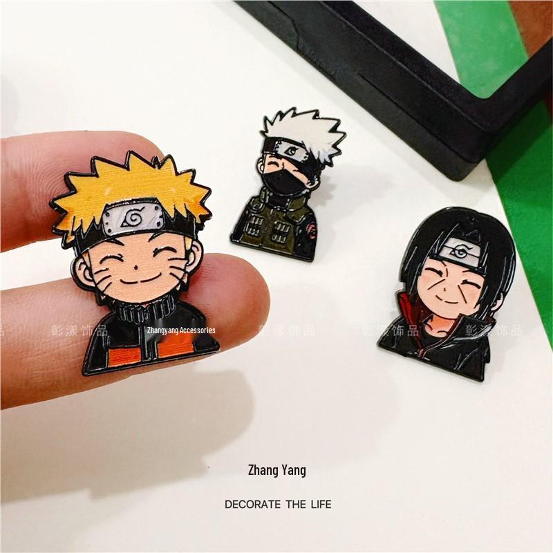 Creative Metal Naruto Anime Brooch Badge - Cartoon Ornament for Clothing