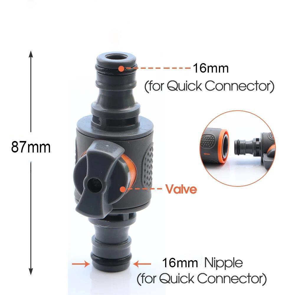 Ball valve hose adapter quick connecto  Garden hose adapter plastic valve quick connector Garden irrigation accessories