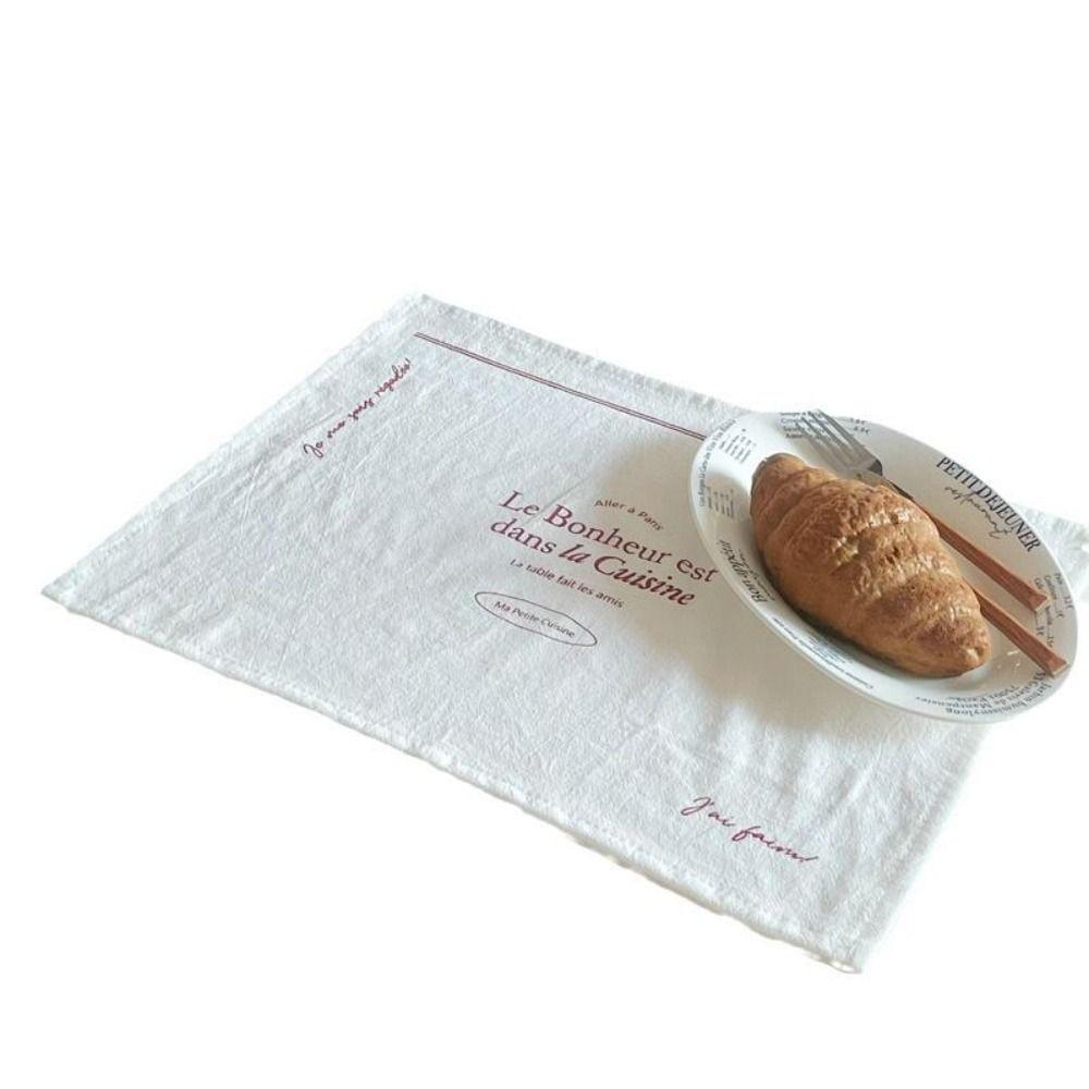 Cotton Cup Mat Square Photo Background Cloth New Printed Placemats  Table Decor