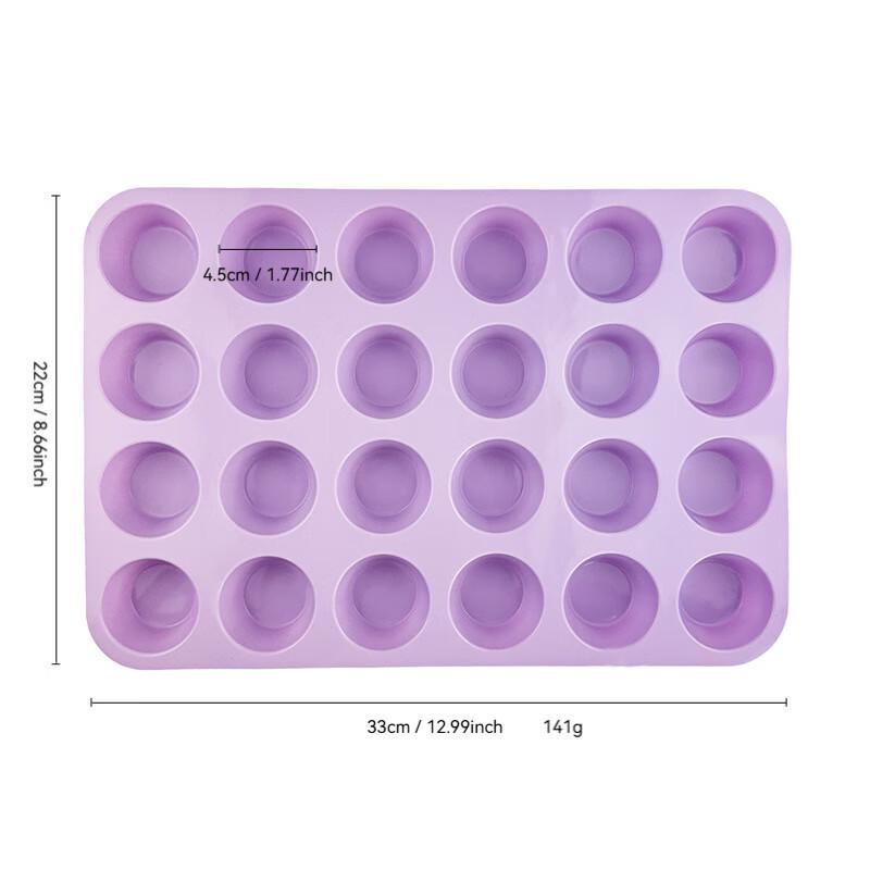 

ZISIZ Silicone 24-Hole Round Muffin Pan