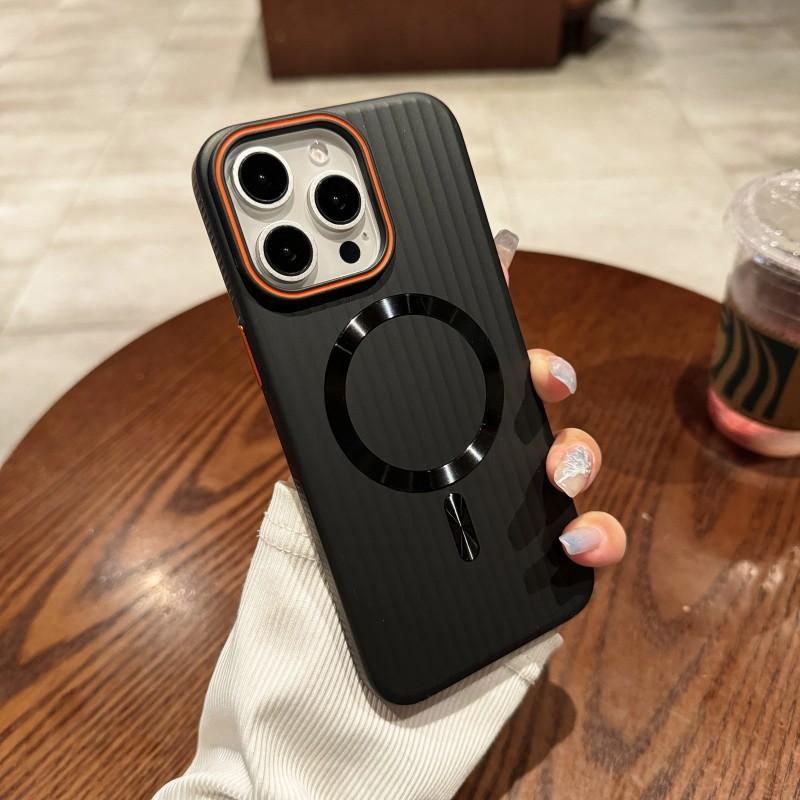 Corrugated magnetic metallic paint for iPhone11 Promax mobile phone case Apple 11 matte PC case 11