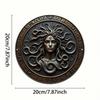 Vintage Medusa Bronze Metall Wandkunst 8x8 Zoll Schwarz Gold Heimdekoration