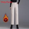 Womens Winter Trousers With Fleece Lining For Casual Warmth And Commuting Comfort