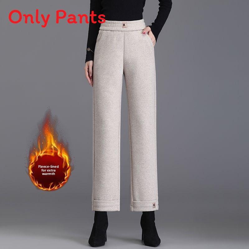 Womens Winter Trousers With Fleece Lining For Casual Warmth And Commuting Comfort