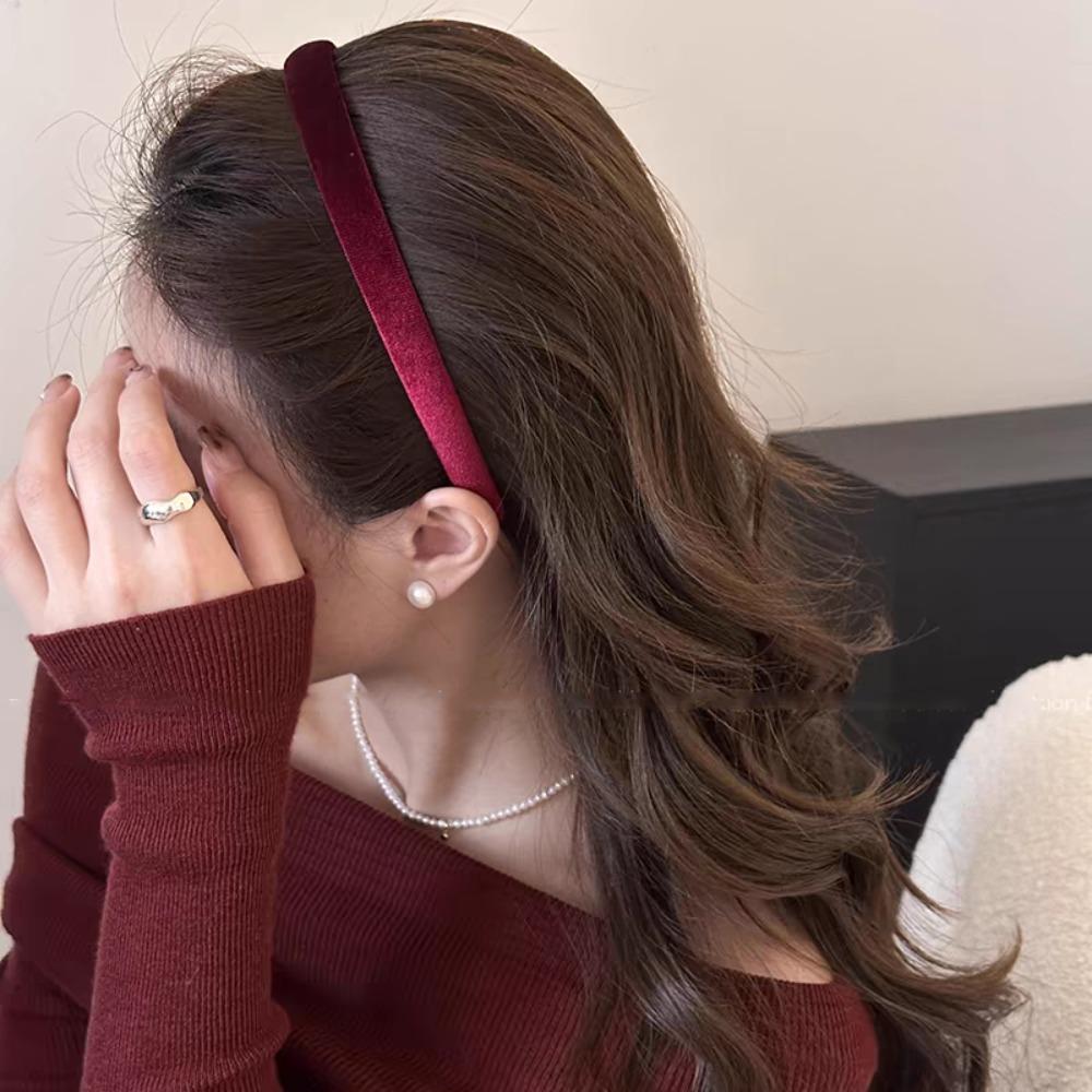 Eleganter Samt-Lünetten-Haarreif für Frauen Koreanischer Retro-Stirnband Mädchen Vintage-Reif für Feiertagsparty Haarbänder Accessoires