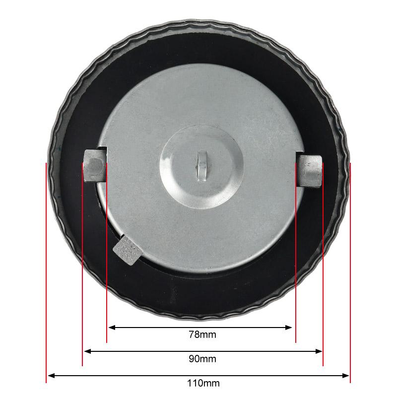 Fuel Tank Cap 88/110mm Chrome Universal Tank Cover Lockable With 2 Keys For Vans Tractor Truck Excavator 110mm