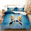 Goku Super Saiyan Duvet Cover Pillowcase Japanese Anime Dragon Ball Bedding Set 2/3pcs 3D Prints for Teens Quilt Cover