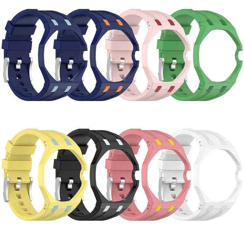 Рамка корпусу ПК+Силіконовий ремінець Для Swatch x AP Royal Pop Кишеньковий Модифікаційний комплект Змінник на 2 в 1 Інтегрований Браслет Наручний годинник
