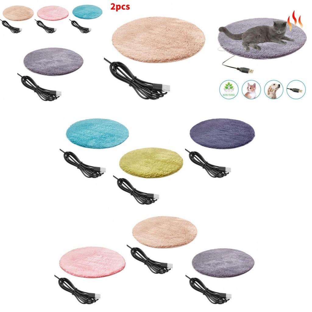 Cozy Waterproof Pet Heating Blanket Soft Plush Material Usb Rechargeable Warmth For Cats And Small Dogs