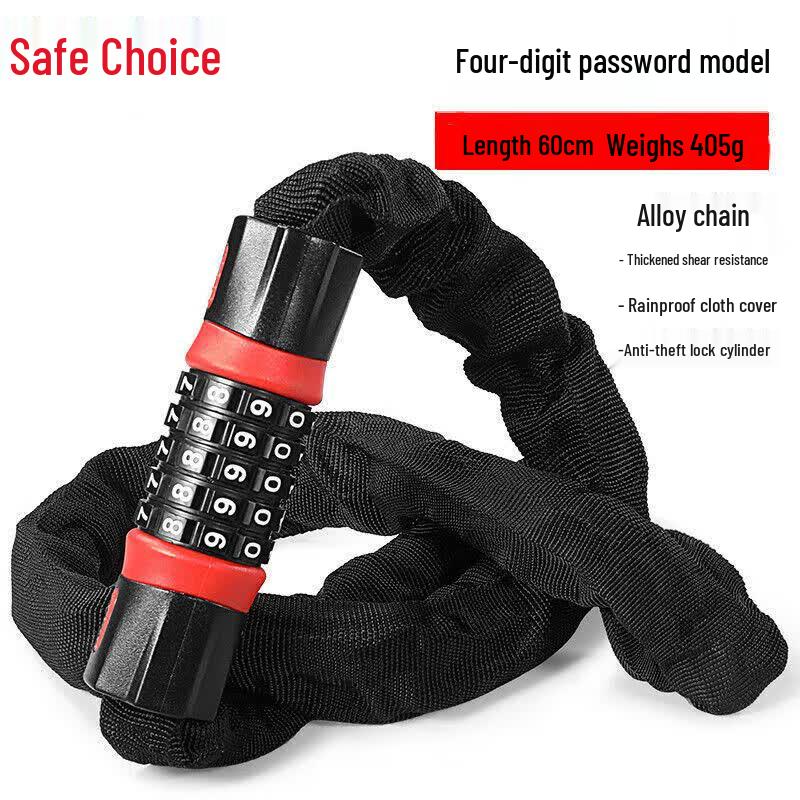 Audelo 100cm Combination Anti-Theft Chain Lock