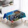 Cute Sea Turtle Underwater World Tablecloth Camping  Party Restaurant Table Decoration Waterproof Kitchen Home Decor