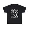 Unisex Adult T Shirt Designer Black White Elegant Tree With Face In Art Deco Tee