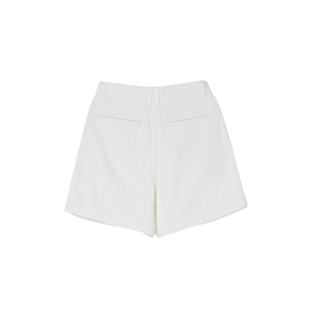 LAP Washed Double-Pleat Mini Denim Shorts As2Dp581