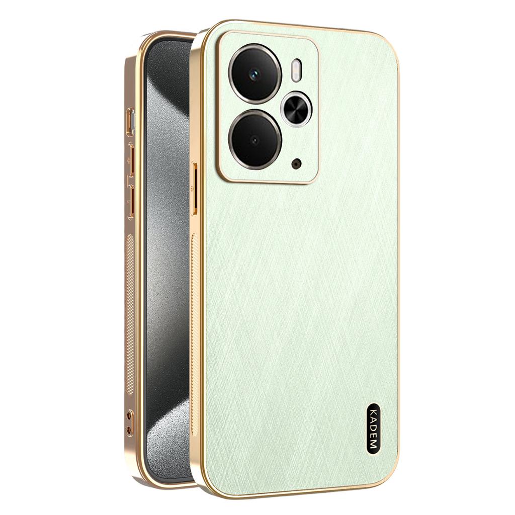 KADEM Für Realme 14 5G Hülle Galvanisierte Seidenstruktur PU+TPU Handy-Rückseite