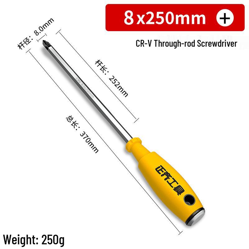 Magnetischer Schraubendreher-Satz mit Kreuz- und Schlitzkopf - Industriell, Schlagfest, Superhart