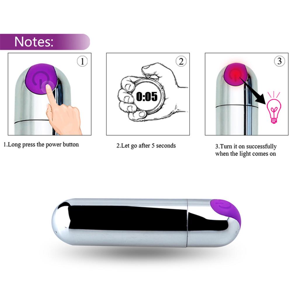 Bullet Vibrator Sex Toys for Women 10 Speed Waterproof Strong Vibration USB Rechargeable G-Spot Massager Anal Plug Dildo Lesbian