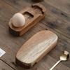 Acacia Wood Egg Cup Holder Multi-Functional Natural Finish Eggshell Cup Compact Design Durable Construction Egg Cup Breakfast