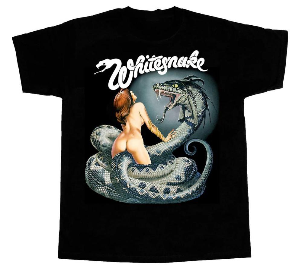 Whitesnake Группа love hunter Короткая Унисекс Футболка Все Размеры Черный TU034 Унисекс Футболка XL
