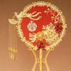 Handmade Bride Hand Held Fan Chinese Style Hanfu Fan Elegant Bride Group Fan  Dance Performance