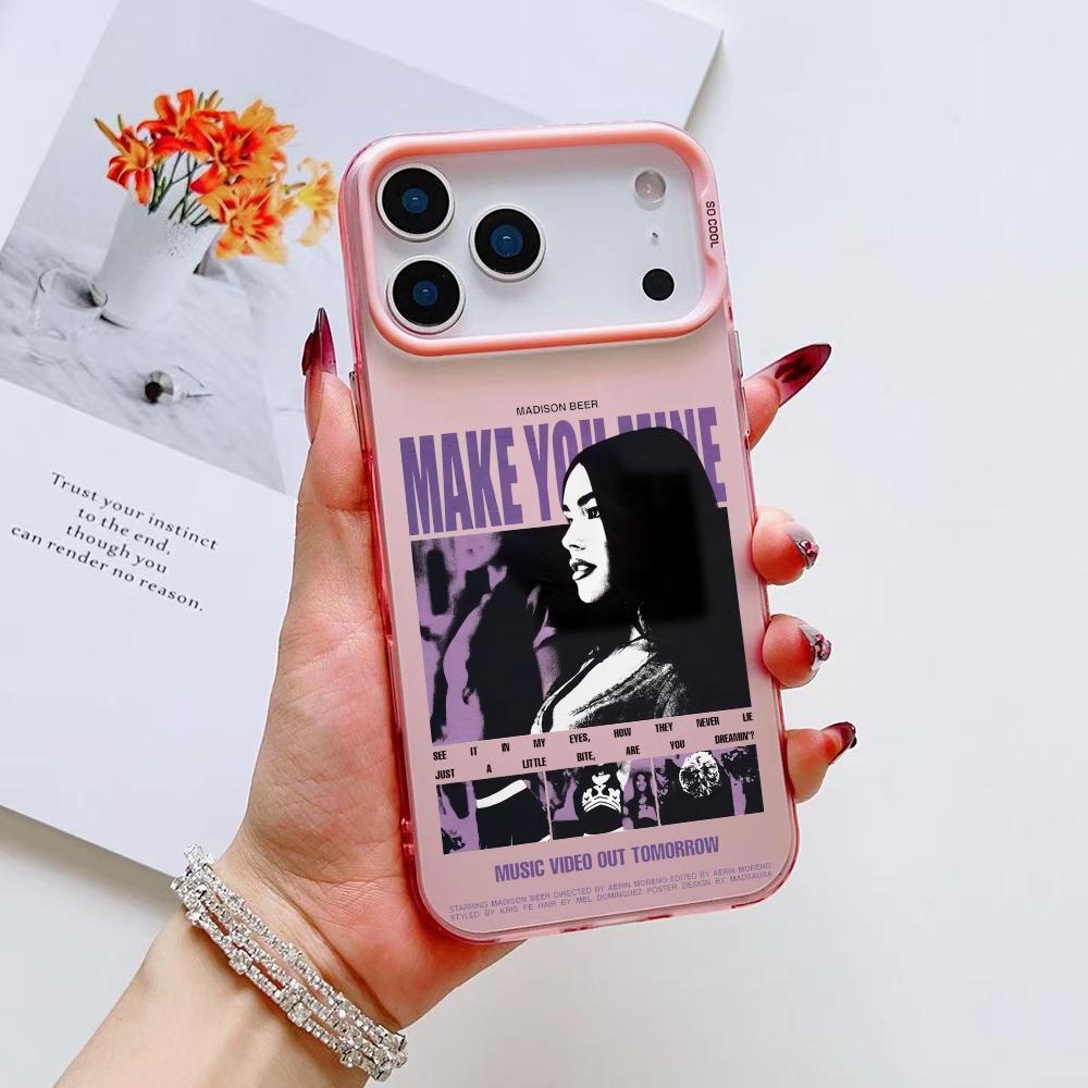 

M-Madison BeerS Singer Phone Case For iPhone 17 16 15 14 13 12 11 Pro Max Air Matte Laser Aurora Shockproof Funda iPhone 15 Pro
