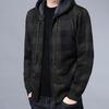 Men Jacket Plaid Pattern Breathable Polyester Sweater Hoodie for Winter