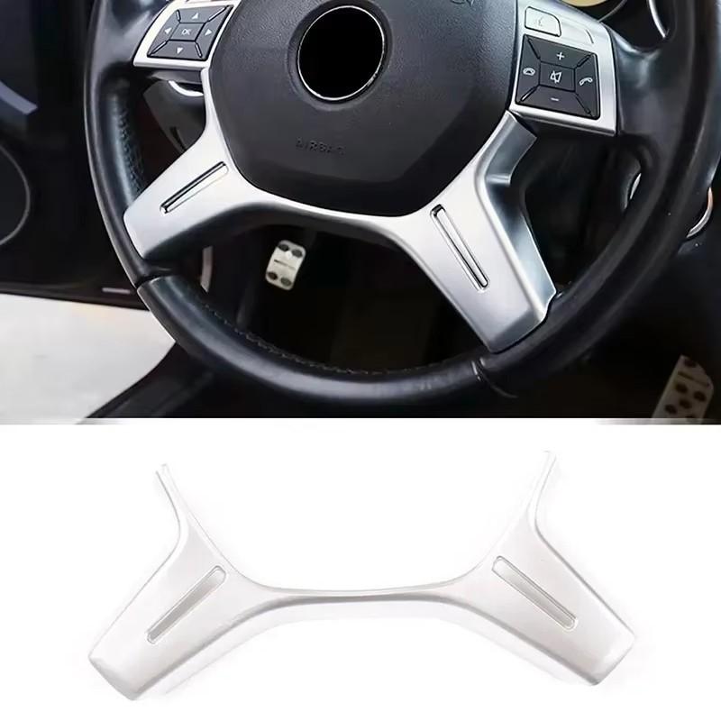 Car Steering Wheel Panel Lip Cover Decoration Trim For Mercedes Benz C E ML Class W204 2011-2013 Interior Accessories Sticker