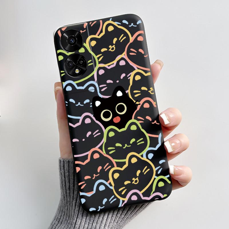 For TCL 50 5G / 50 SE Case Cute Rabbit Soft Black Silicone Back Cover For TCL 50SE Phone Cases TCL50 XE NxtPaper 5G Etui Fundas