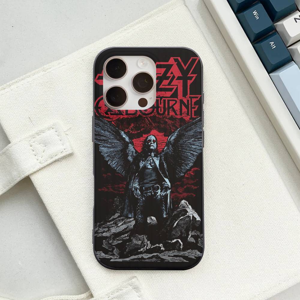 O-Ozzy Osbourne Band Für IPhone 16 15 14 13 12 11 17 Pro Max Plus Welle Geriffeltes Handyhülle Anti-Fall-Abdeckung