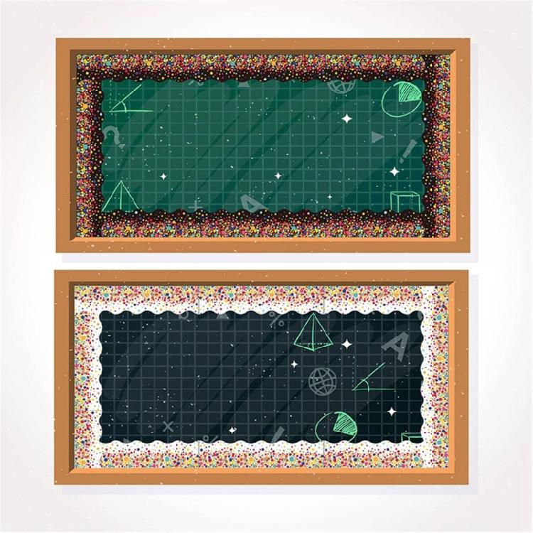 65.6feet Scalloped Rolled Border Trim with Colorful Dot Pattern for School, Classroom & Office Whiteboard Decoration