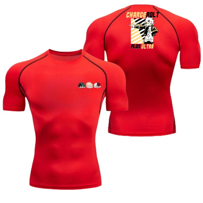 Men's Compression Shirt Kaminari Denki Char-ge OltGraphic Sports Quick Drying Gym T-shirt Fitness Sweatshirt Elastic Top T-shirt