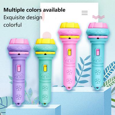 Cartoon Projection Flashlight 80 Patterns Creative Children Flashlight Toy Projector Baby Toys Bedtime Story Book Toy