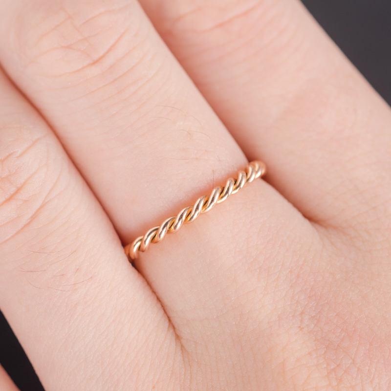 Temperament Smooth Twist Ring, Women'S Minimalist Copper-Plated Rose Gold Jewelry.