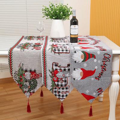 Christmas Knitted Table Flag Christmas Home Tabletop Decoration Decoration Supplies 1.8 M 2.2 M Tablecloth