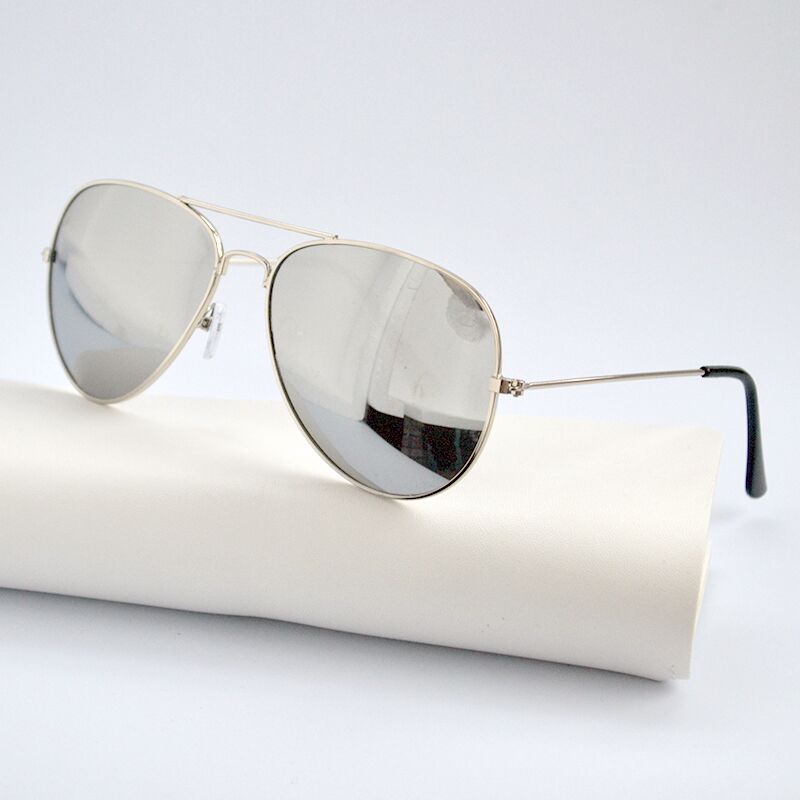 Pilot Aviation Sunglasses Men Retro Classic Silver Metal Frame Shades for Women Men UV Protection