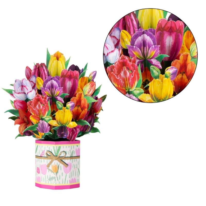 Festives Butterfly Display Table Cards Happy Mother Day Cards 3D Blessing Card X3UC