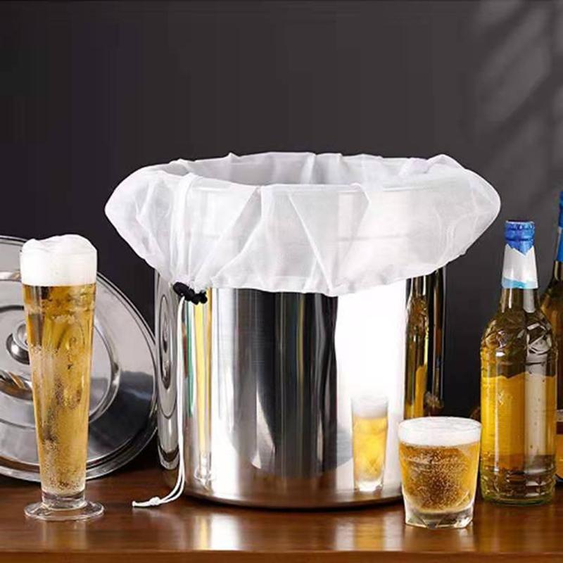 2 Sizes 100 Mesh Beer Nylon Strainer Filter Bag Reusable Mesh Net Strain For Milk Hops Tea Brewing Home Wine Making Bar Tool