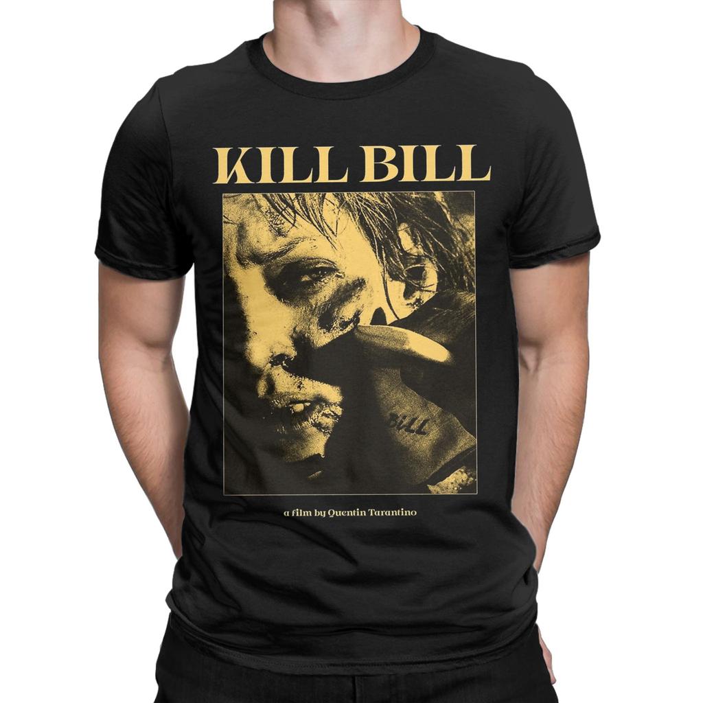 Men T-Shirt Kill Bill Movie Poster Casual Cotton Tee Shirt Short Sleeve  T Shirts Crew Neck Clothing Summer