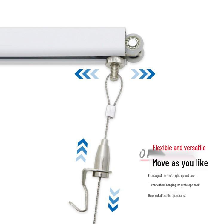 Trilho de Suspensão Ajustável para Exposição em Galeria de Arte com Fio de Espelho