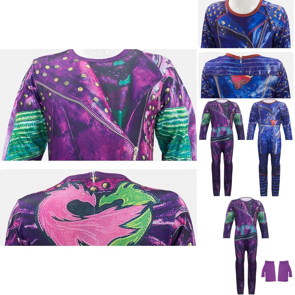 Descendants 3 Mal And Audrey Cosplay Costume For Kids Perfect For Halloween Parties