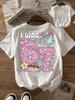 67 Meme T-Shirt for Girls 6-7 Years Old Birthday Party Gifts Summer Short Sleeve Tees Crew Neck Graphic Y2k Children's Clothing