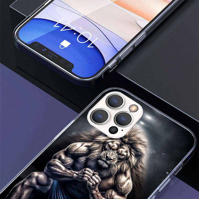 Lion Alpha Male Cub King Phone Case For iPhone 17 Air 16 Pro Max 16E 15 + 14 Plus 11 12 13 Mini 7 8 SE Gift Print Cover Fundas 1