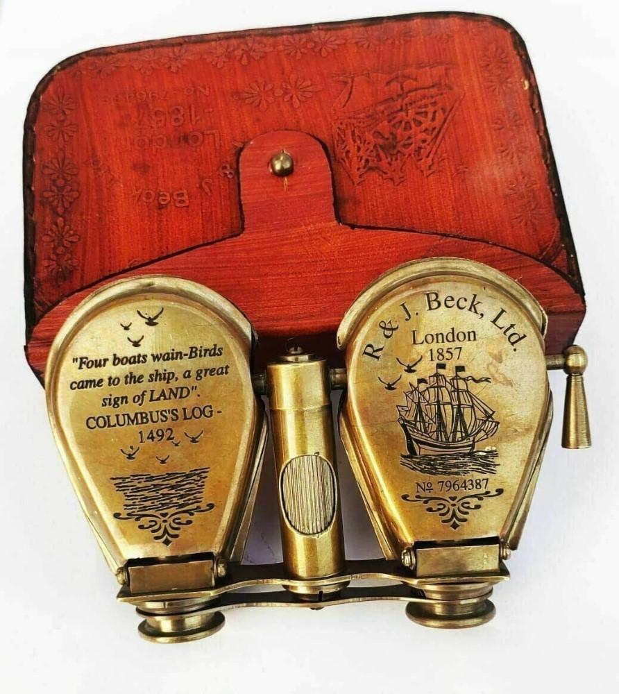 

Вінтажний бінокль складний монокль телескоп підзорна труба латунь антична обробка M аеро