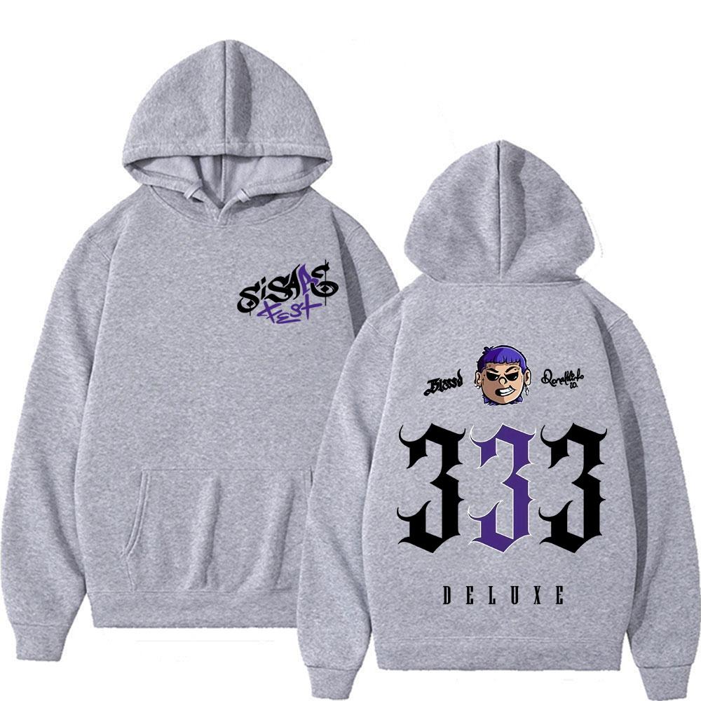 Rapper Blessd SI SABE Album 2025 Tour Grafik Hoodie Herren Damen Vintage High Street Fashion Hoodies Übergroße Lässige Sweatshirts