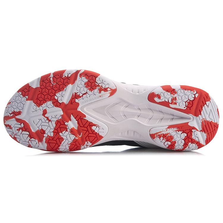 New LINING Sound Waves Badminton Shoes Unisex Low top Black/White/Red AYTR009-2