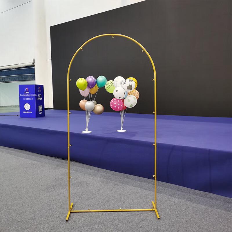 Golden Wrought Iron Wedding Arch Stand